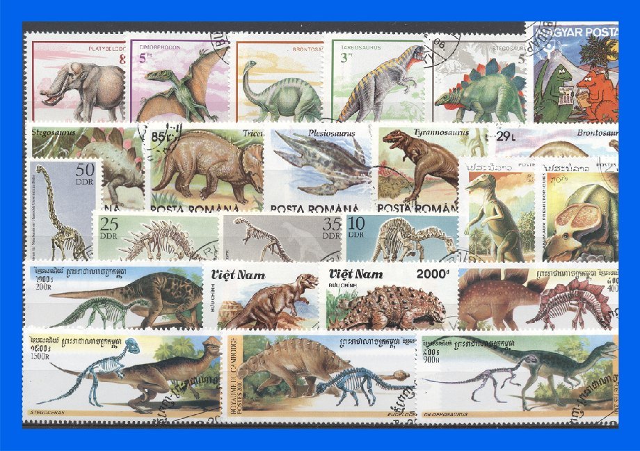 50 verschiedene Briefmarken Dinosaurier main product photo