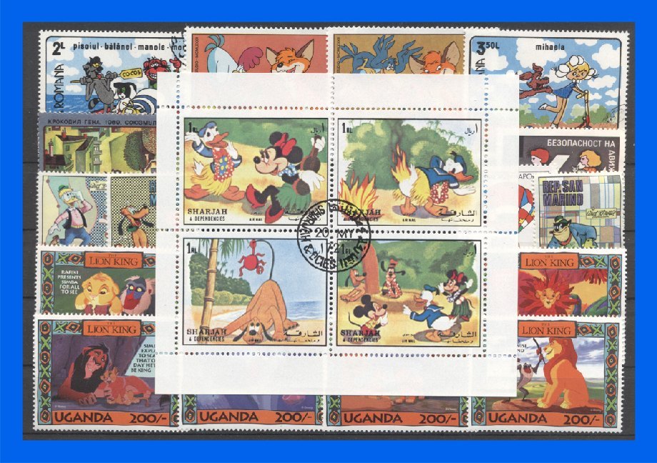 25 verschiedene Briefmarken Comics Walt Disney main product photo