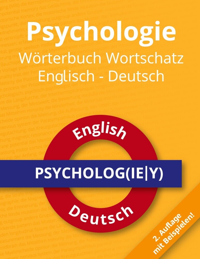 Psychologie Wörterbuch Wortschatz Englisch - Deutsch main product photo