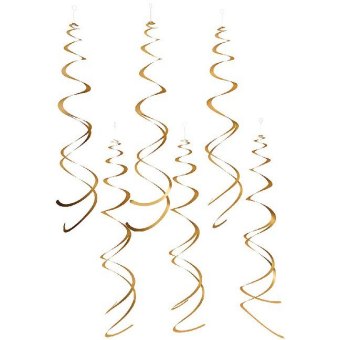 Spiral Luftschlangen, Gold Matt