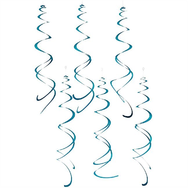 Spiral Luftschlangen, Türkis Matt main product photo