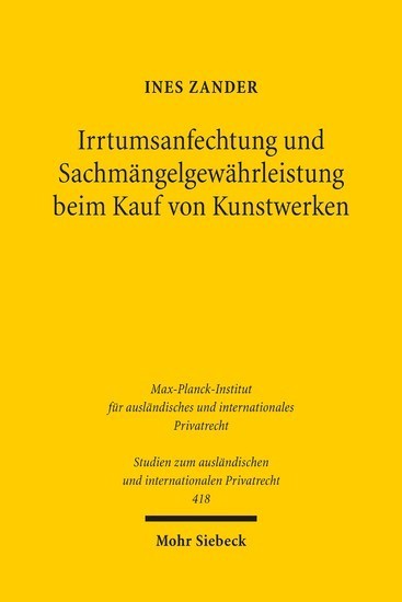 Irrtumsanfechtung und Sachmängelgewährleistung beim Kauf von Kunstwerken main product photo
