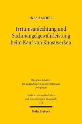 Irrtumsanfechtung und Sachmängelgewährleistung beim Kauf von Kunstwerken