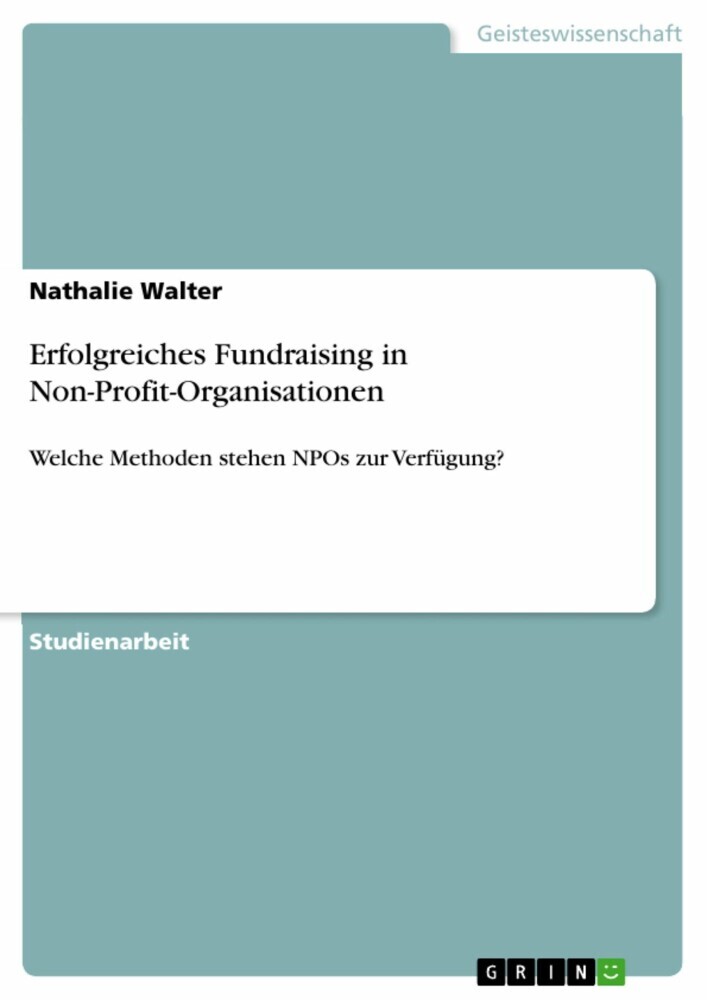 Erfolgreiches Fundraising in Non-Profit-Organisationen main product photo