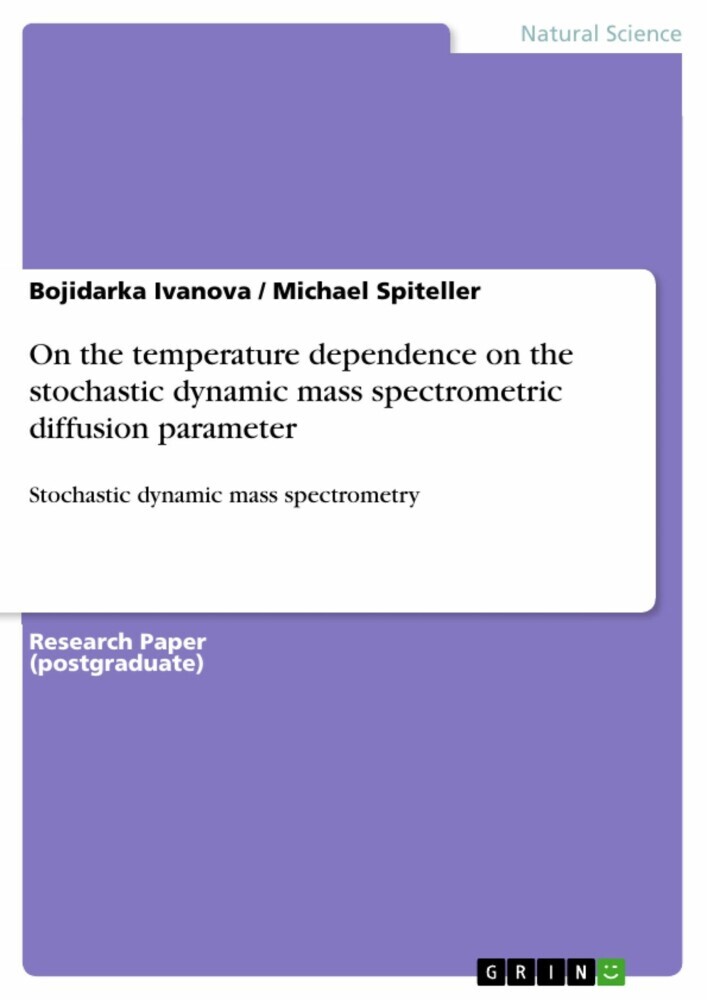 On the temperature dependence on the stochastic dynamic mass spectrometric diffusion parameter main product photo