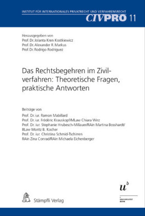 Das Rechtsbegehren im Zivilverfahren: Theoretische Fragen, praktische Antworten