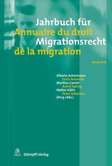 Jahrbuch für Migrationsrecht 2014/2015 main product photo