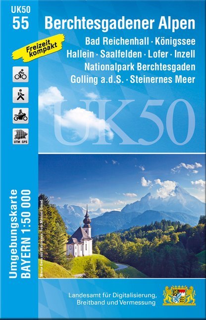 Topographische Karte Bayern Berchtesgadener Alpen main product photo