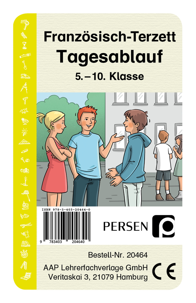 Französisch-Terzett: Tagesablauf (Kartenspiel) main product photo