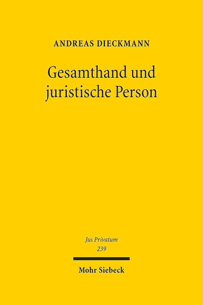 Gesamthand und juristische Person main product photo