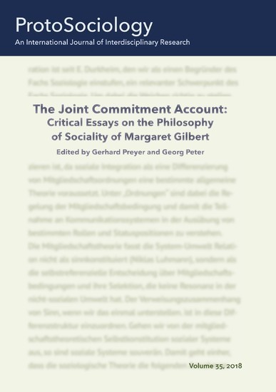 The Joint Commitment Account: Critical Essays on the Philosophy of Sociality of Margaret Gilbert with Her Comments main product photo