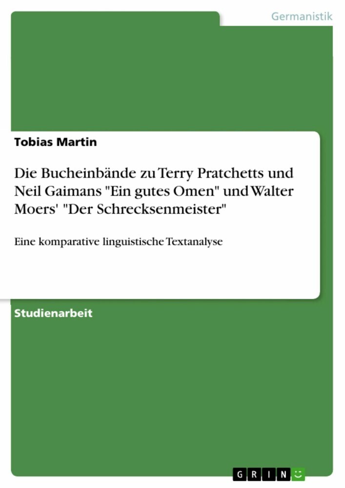 Die Bucheinbände zu Terry Pratchetts und Neil Gaimans 'Ein gutes Omen' und Walter Moers' 'Der Schrecksenmeister' main product photo