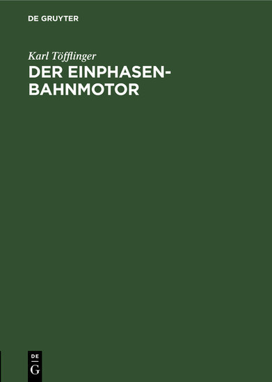 Der Einphasen-Bahnmotor main product photo