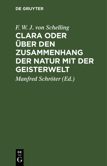 Clara oder über den Zusammenhang der Natur mit der Geisterwelt main product photo