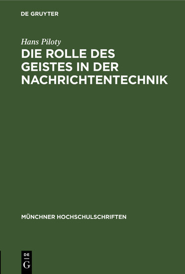 Die Rolle des Geistes in der Nachrichtentechnik main product photo