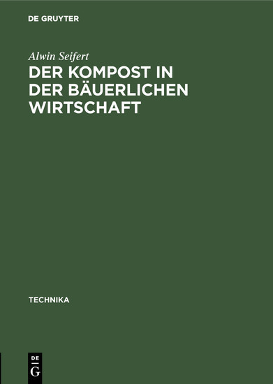 Der Kompost in der bäuerlichen Wirtschaft main product photo