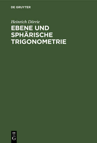 Ebene und sphärische Trigonometrie main product photo