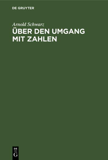 Über den Umgang mit Zahlen main product photo
