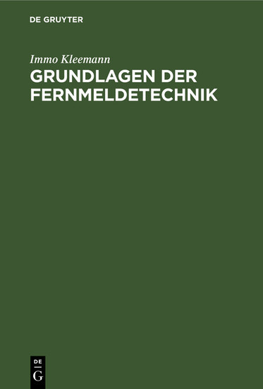 Grundlagen der Fernmeldetechnik main product photo
