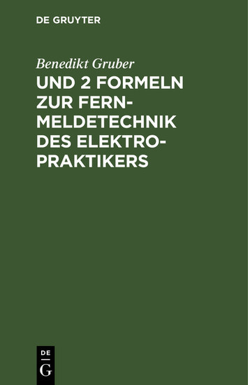 Und 2 Formeln zur Fernmeldetechnik des Elektropraktikers main product photo