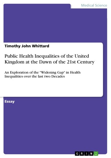 Public Health Inequalities of the United Kingdom at the Dawn of the 21st Century main product photo