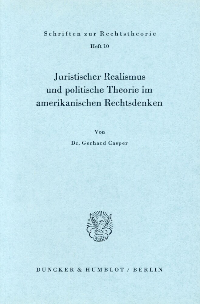 Juristischer Realismus und politische Theorie im amerikanischen Rechtsdenken. main product photo