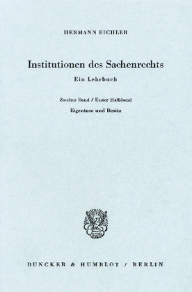 Institutionen des Sachenrechts.