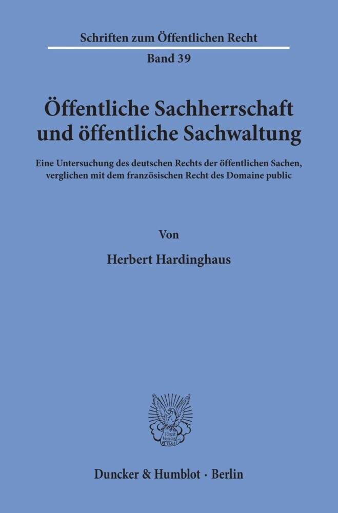 Öffentliche Sachherrschaft und öffentliche Sachwaltung. main product photo