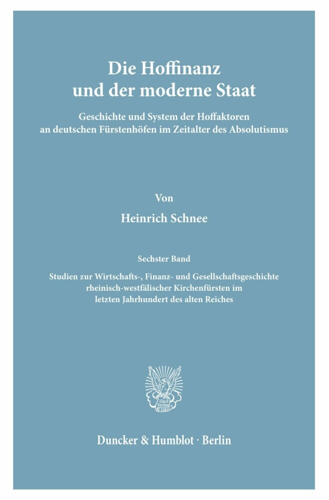 Die Hoffinanz und der moderne Staat. main product photo