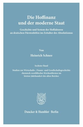 Die Hoffinanz und der moderne Staat.