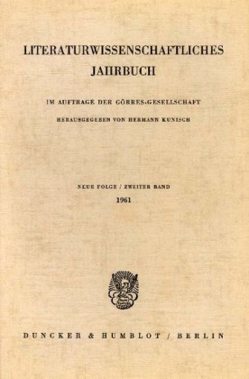 Literaturwissenschaftliches Jahrbuch.
