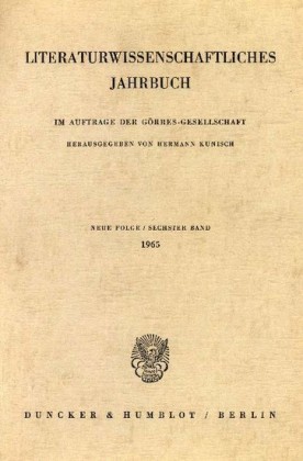 Literaturwissenschaftliches Jahrbuch.