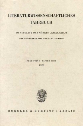 Literaturwissenschaftliches Jahrbuch.
