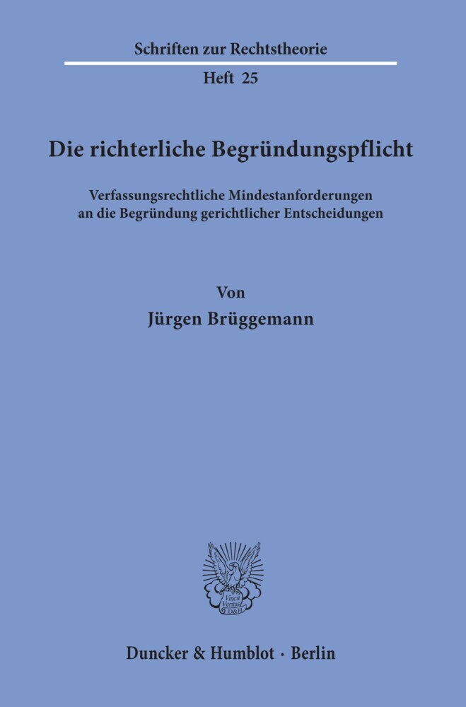Die richterliche Begründungspflicht. main product photo