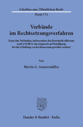 Verbände im Rechtsetzungsverfahren.