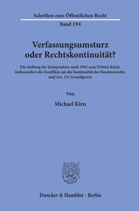 Verfassungsumsturz oder Rechtskontinuität?