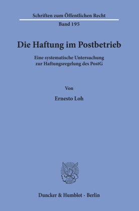 Die Haftung im Postbetrieb.