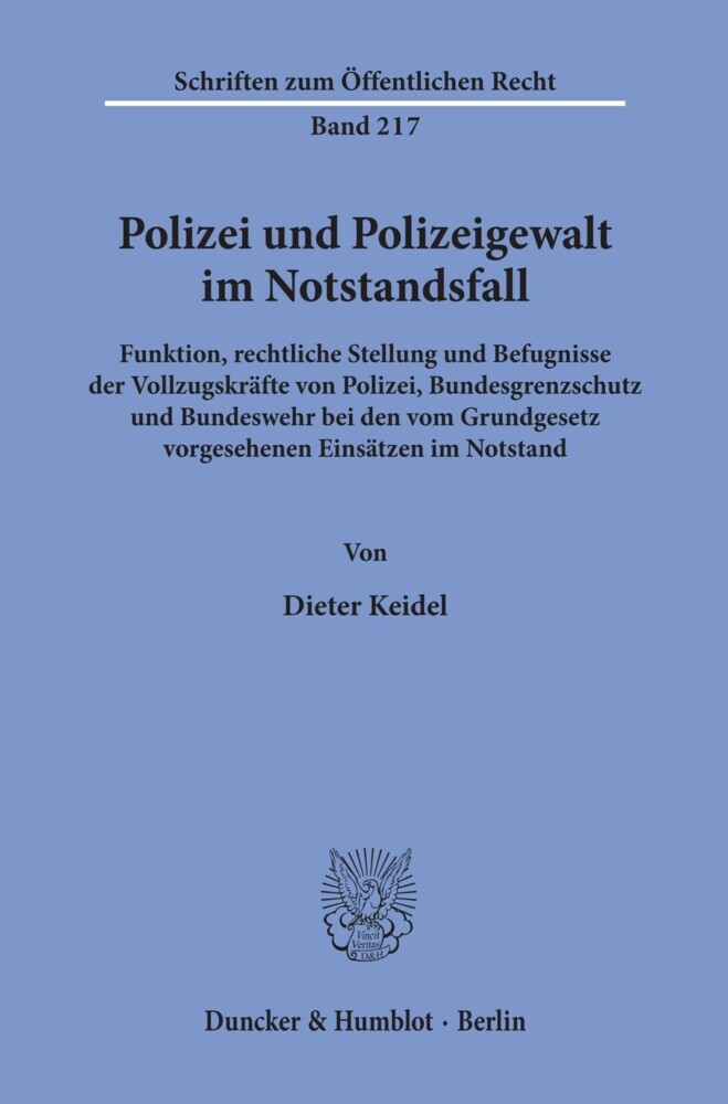 Polizei und Polizeigewalt im Notstandsfall. main product photo