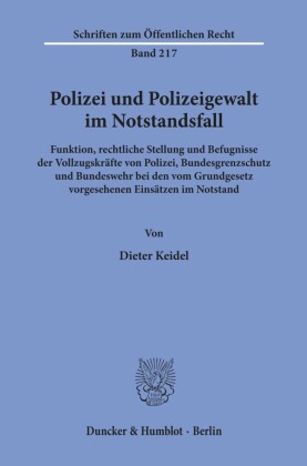 Polizei und Polizeigewalt im Notstandsfall.