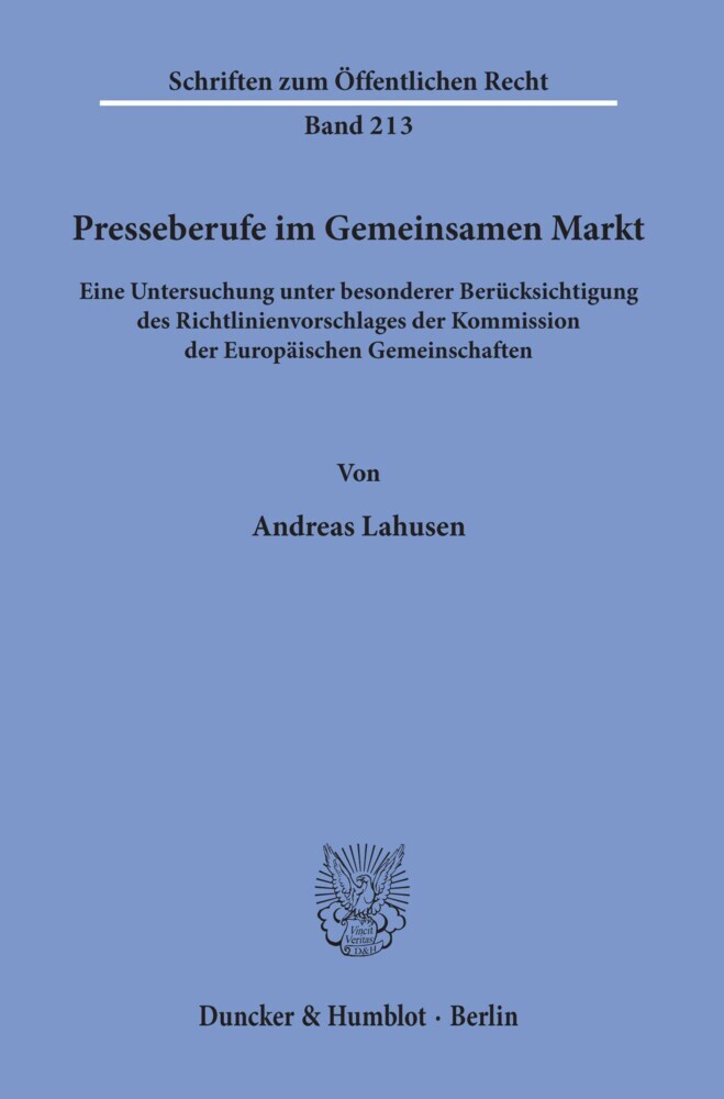 Presseberufe im Gemeinsamen Markt. main product photo
