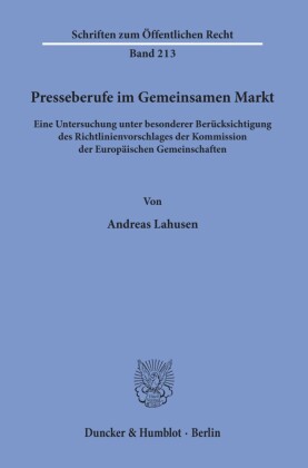 Presseberufe im Gemeinsamen Markt.