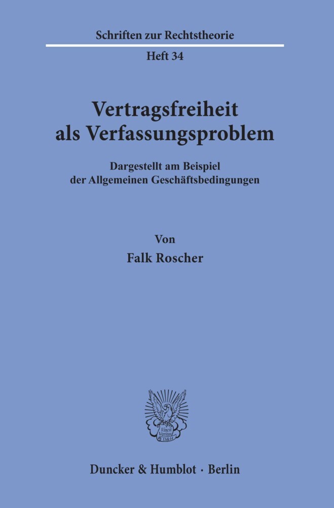 Vertragsfreiheit als Verfassungsproblem. main product photo