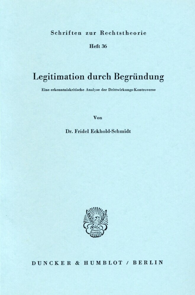 Legitimation durch Begründung. main product photo