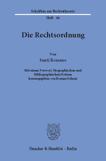 Die Rechtsordnung. main product photo
