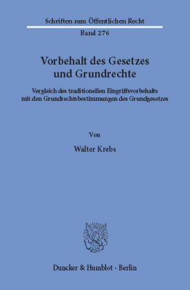Vorbehalt des Gesetzes und Grundrechte.