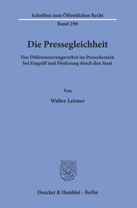 Die Pressegleichheit.