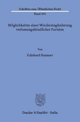 Möglichkeiten einer Wiedereingliederung verfassungsfeindlicher Parteien.