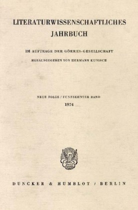 Literaturwissenschaftliches Jahrbuch.