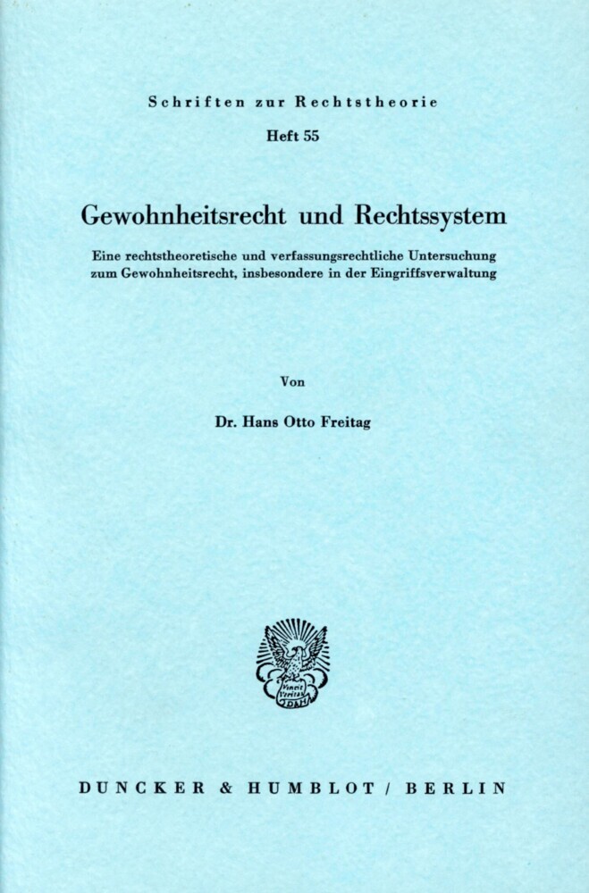 Gewohnheitsrecht und Rechtssystem. main product photo