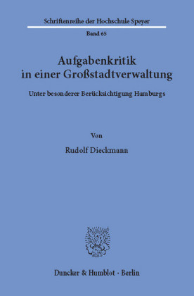 Aufgabenkritik in einer Großstadtverwaltung
